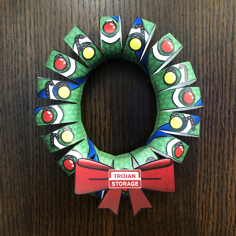 Trojan Storage ‘3D holiday wreath’ decoration